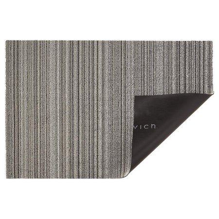 CHILEWICH 36 in. L X 24 in. W Gray/White Skinny Stripe Polyester/Vinyl Utility Mat 200133-001